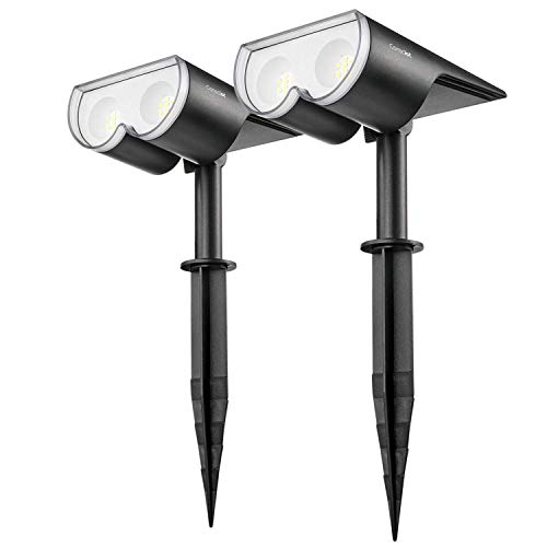 Consciot 16 LED Solar Landscape Spotlights, Dusk-to-Dawn IP67 Waterproof Solar Powered Spotlights, Wireless