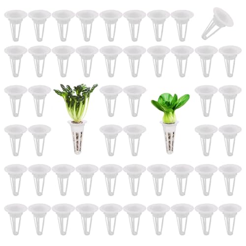 WANGCL 50 Stück Wachstumskörbe Ersatz für Hydrokultur-Anzuchtsystem, Samenkörbe Innenräume, Kräutergarten