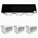 Kit Plenum Canalizzato in Poliuretano Espanso a 3 Zone Completo di Plenum per Bocchetta e Griglia Bidirezionale in Pvc per Climatizzatori Condizionatori Canalizzati Trattamento Aria Vmc