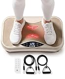 REVO Wave Board with Red Light Therapy | Vibration Plate for Lymphatic Drainage with Bluetooth Speakers, Resistance Bands, Remote | Exercise Machine for Full Body Workout Platform | 330 Lbs Capacity