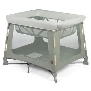 Maxi-Cosi Swift Baby Playard with Mat, Baby Playpen, Play Yard with Bassinet - Portable Playpen for Babies and Toddlers, Classic Green