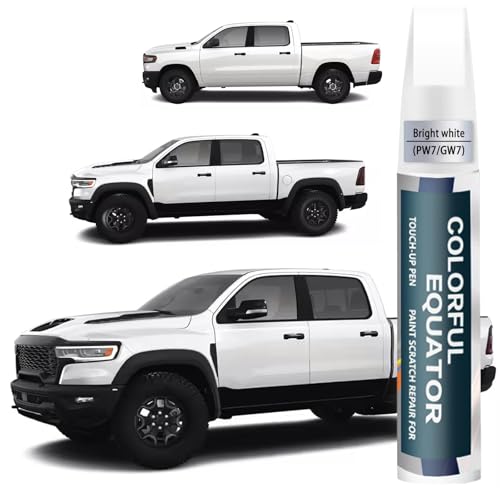 Bright white(PW7/GW7) Touch Up Paint Compatible with Dodge Ram Car Paint Pen Scratch Repair Two-In-One Touch Up Paint Premium Car Scratch Remover for Deep Scratches