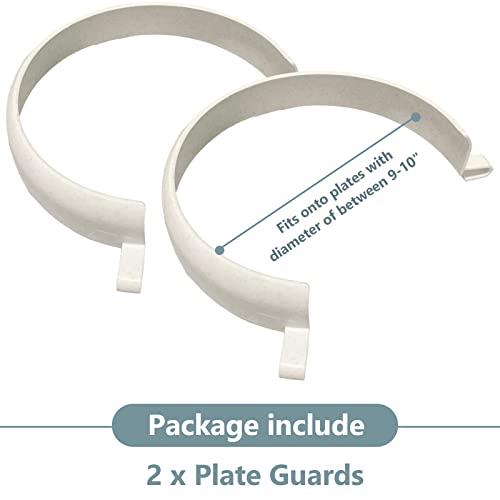 Food Guard For Plates, Clip-On Spill Prevention Eating Aid Assistant For Scooping Food, Dining Assistive Plate Guard For Disabled, Elderly, Handicapped (2 Pcs) #TOP1