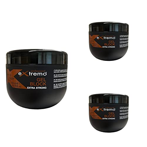 extremo Haargel - mit extra starkem Halt - Made in Italien - 3 x 500 ml