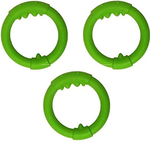 (3 Pack) JW Pet Company Big Mouth Rings Single Dog Toy, Large