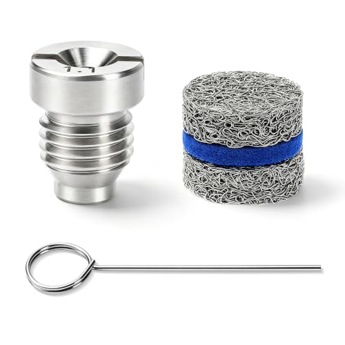 SEPLY 3 Pieces 1.1 mm Orifice Foam Cannon Nozzle and Foam Maker Meshes Kit for Foam Cannon Replacement Thread Nozzle Tips and Mesh Filter, with Cleaning Tools, 3000PSI