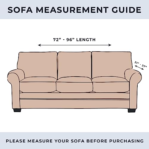 Great Bay Home GB38097-CA Furniture Cover Velvet Plush Stretch Sofa Slipcover, Velvet Sofa Couch Furniture Protector, Durable,Lightweight, Soft Anti-Slip, High Stretch, Sofa- 3 Seater, Velvet - Silver Cloud thumb #6