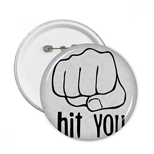 Badge personnalisé Noir Fist Gesture XXL déco vêtements durable