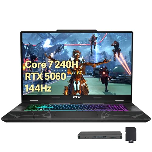 msi Cyborg 15.6�C���` 144Hz FHD IPS �Q�[�~���O�m�[�g�p�\�R�� Intel Core 7-240H 16GB RAM�A1.5TB�X�g���[�W (512GB SSD+1TB �h�b�L���O�X�e�[�V����)�ANVIDIA GeForce R