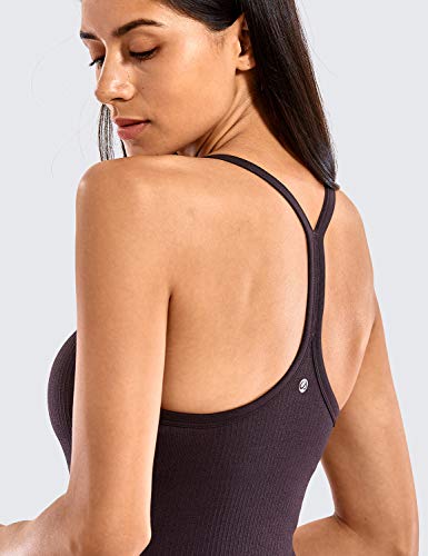 CRZ YOGA Tops de treino sem costura para mulheres Racerback Athletic Camisole Sports Shirts com suti