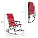 Best Choice Products Foldable Zero Gravity Rocking Patio Recliner Chair, Orange