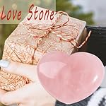 MAIBAOTA 45 mm Rose Quartz Crystals Valentine's Day Crystals Gifts for Her Women Large Heart Stone Healing Natural Reiki Gemstone Polished Heart Shaped Rocks Meditation - Image 5