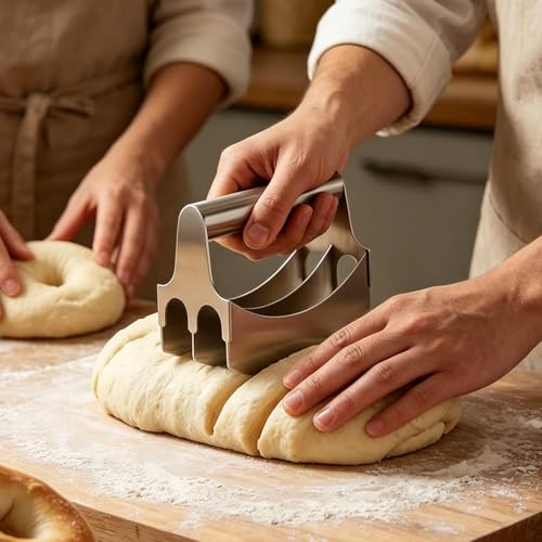 Herramienta de mezcla y cortador de masa de alta resistencia para panadería casera 3
