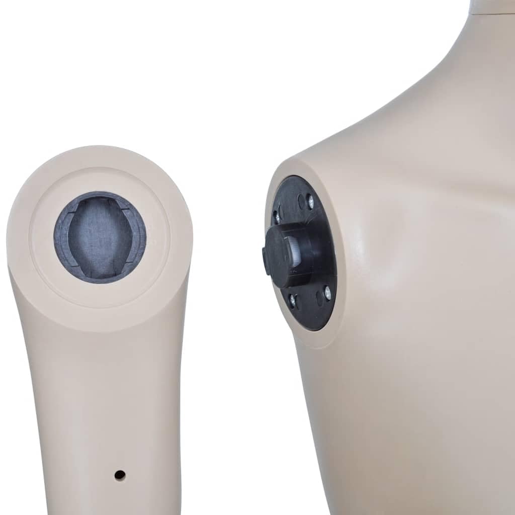 vidaXL Manichino Intero Ruotabile Uomo Maschile Testa Arrotondata Espositore