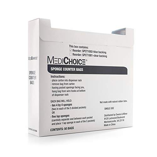 MediChoice Sponge Counter Bag, 10-4'x4' Pockets, May Be Expanded to Form 4'x8' Pockets, 1314SPCT1002 (Caja de 50) miniatura 2