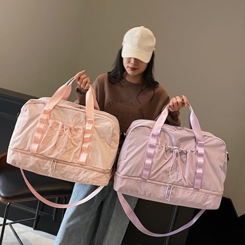 Waterproof Nylon Duffle Bag with Dry Wet Compartments Shoulder Crossbody Bags for Gym Travel and Outdoor Activities4