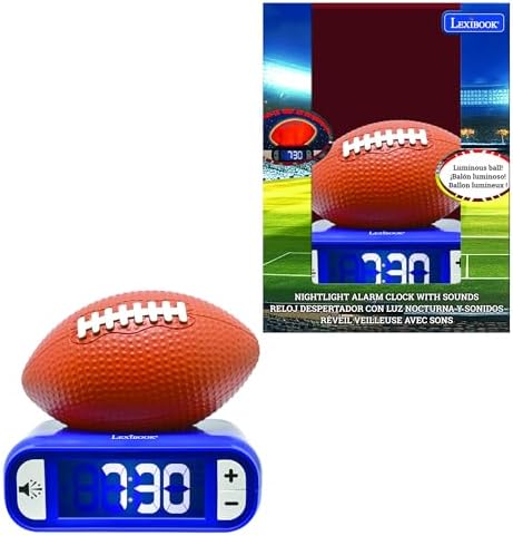 LEXiBOOK, American Football – Night Light Alarm Cl…