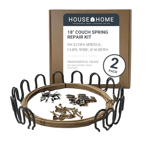 Image of 18 inch Sofa Spring Repair Kit - Complete Couch Fix | Includes heavy-duty upholstery clips for secure attachment - restores sagging seats without professional help