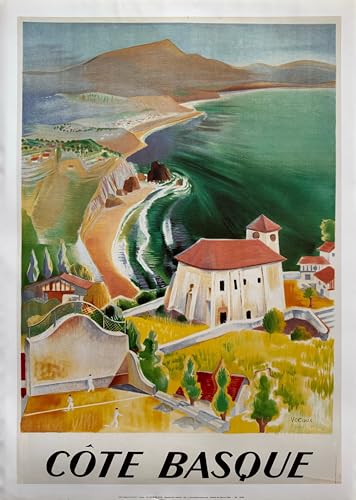 Affiche Côte Basque Vecoux 50X70 Cm - Poster Mural pour Salon Deco