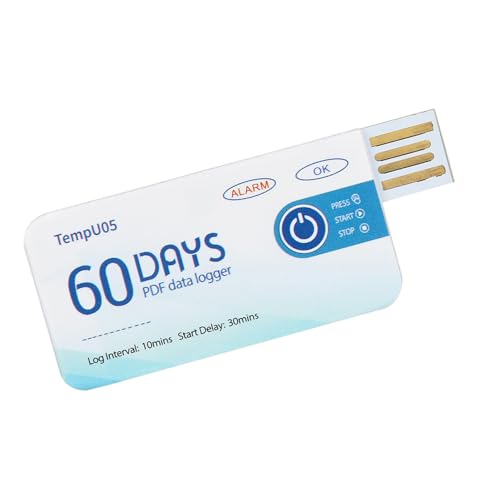 30 Stück USB-Temperaturdatenlogger Einweg-Temperaturrekorder mit PDF-Bericht