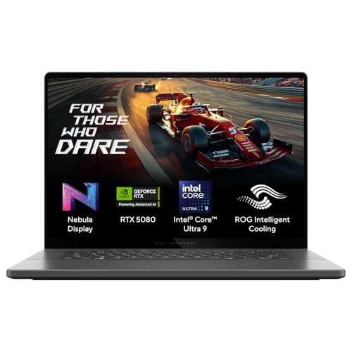 ASUS ROG Zephyrus G16,Intel Core Ultra 9 285H Gaming Laptop(RTX 5080-16GB/120W TGP/32GB/2TB/2.5K QHD+/16"/240Hz/Windows 11/M365 Basic (1Year)*/Office Home 2024/Eclipse Gray/1.95 Kg) GU605CW-QR133WS