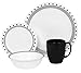 Corelle Livingware 16-Piece City Block Design Dinnerware, with Service for 4, Features Chip and Break Resistant Glass, is Microwave, Oven and Dishwasher Safe, with Bold and Bright Patterns, Scratch and Fade Resistant, with Stackable Design for Easy Storage