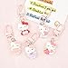 Upalupa 5PCS Cute Kitty Keychain, Kawaii Cat Bag Charms for Women Girls, Pink Resin Purse Bag Charms Key Ring