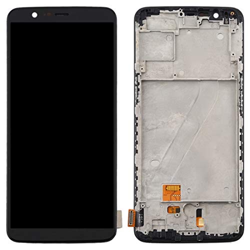 Écran LCD TFT OnePlus 5T avec vitre tactile assemblée sur cadre noir