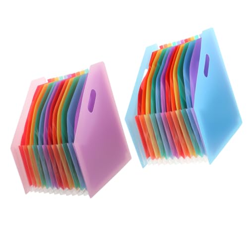 TEHAUX 2個 フォルダー 折りたたみ式 収納 書類 アコーディオン ケース フ