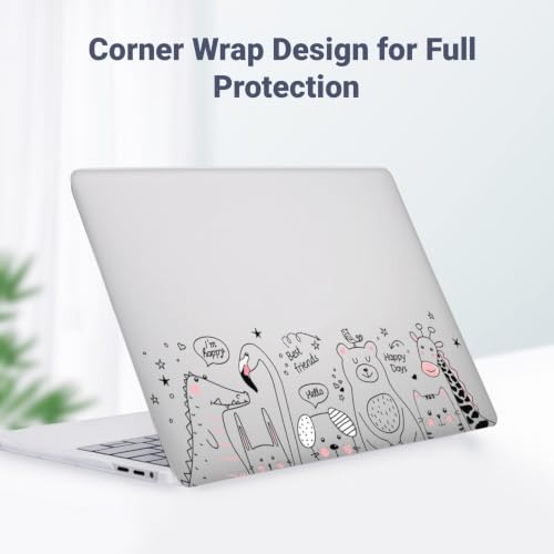 Carcasa dura MacBook Air 11 A1465 y A1370 de plástico rígido transparente diseño Zoológico Feliz 4
