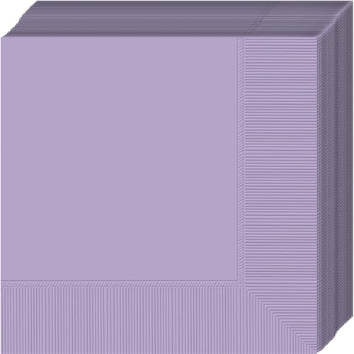 Lavender 2-Ply Dinner Napkins - 8" (Pack Of 40) | Vibrant & Durable Paper For Parties, Events & Everyday Use