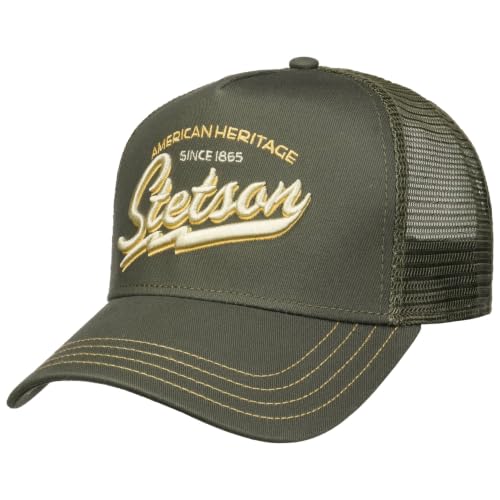 Image of Stetson American Heritage Trucker Cap Men Breathable Mesh Snapback Summer Winter