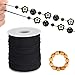 DOUSELLA 100M Elastische Schnur Kordel Schwarz 1mm Perlenschnur Armband Gummiband Elastische Schmuckfaden Perlen Faden Runde Nylonfaden Stretch Faden Schmuckschnur zum DIY Armbänder Schmuck Schmuckfaden elastisch günstig Kaufen-DOUSELLA 100M Elastische Schnur Kordel Schwarz 1mm Perlenschnur Armband Gummiband Elastische Schmuckfaden Perlen Faden Runde Nylonfaden Stretch Faden Schmuckschnur zum DIY Armbänder Schmuck