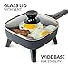 HomeCraft 7-Inch Electric Non-Stick Skillet, Adjustable Temperature Control, Cool-Touch Handle with Tempered Glass Lid, Perfect For Healthy Keto & Low-Carb Diets, Rice Bowls, & Eggs