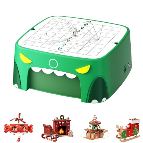 BEAVERBOT Kids Cardboard Cutter Tool for Ages 3+, Safe Power Bladeless DIY Construction Kit, Educational STEM & STEAM Craft Toy, Creative Upcycled Hands-On Learning Gift for Boys & Girls, Dinosaur