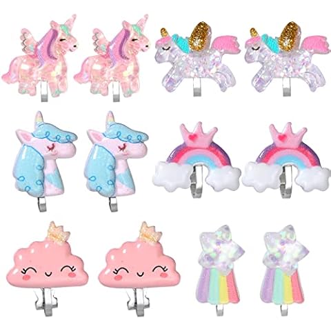 Pendientes de clip PinkSheep Bling para niñas Cover