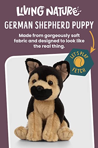 Living Nature Soft Toy - Stofftier Schäferhund Welpe (16cm), Unbekannt, Braun und Schwarz