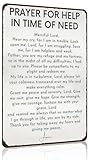 Funnysign Christian Gifts Prayer for Help In Time of Need Religious Tin sign for Home Church Prayer Room Office Chapel Decor 8x12 Inch(3986)
