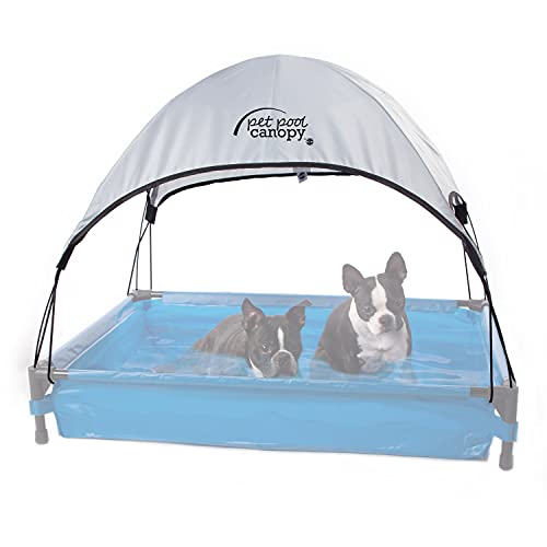 K&H PET PRODUCTS Pet Pool Canopy (Pet Pool Sold Separately) Gray Large 30 X 42 Inches Cover