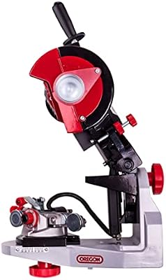Oregon 620-230 Afilador de Cadena de Motosierras Profesional de 230 Voltios con Cepo Hidráulico, Sistema Universal para Todo Tipo de Motosierras (620-230)