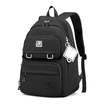 Mochila Feminina Bolsa Escolar Impermeável Para Notebook 15,6 Polegadas- Mochila Casual Grande de Nylon-Mochila para Viagem-VANOVA (PRETO)