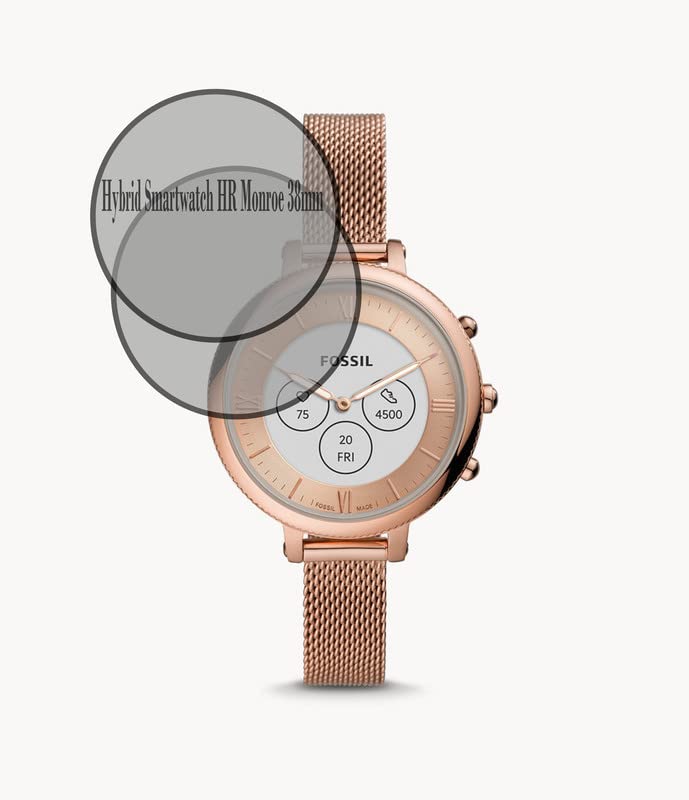 [Transparent] Vprime [Pack Of 2] Screen Protector Compatible With Fossil Hybrid Smartwatch HR Monroe 38mm (B09TTL34WK) Amazon Price History, Amazon Price Tracker