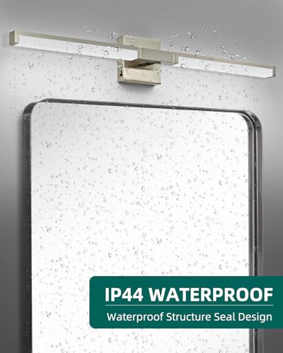OKELI 32 Inch Bathroom Light Fixtures, Modern Brushed Nickel Vanity Light Over Mirror for - image 5