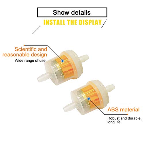 10 Stücke Benzinfilter,otorrad benzinfilter mofa,Kraftstofffilter universal,Motorrad Gas Kraftstofffilter,Motorradgasfilter,Filter für Rasenmäher Motorrad Roller Mofa