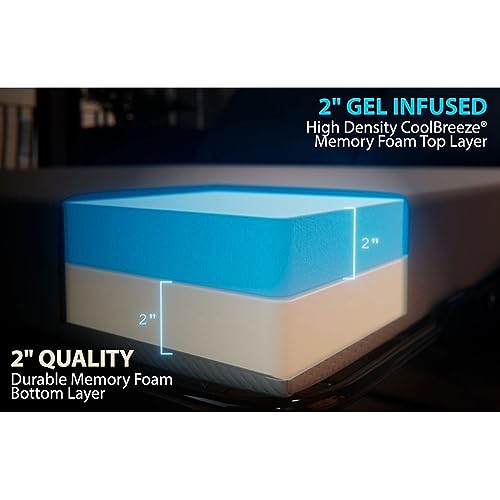 DynastyMattress 4-inch Cool Gel Memory Foam Mattress Sleeper for Convertible Folding Sofa & Couch Beds Queen Size Sofa Not Included (USA Made) - Image 5