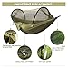 Outdoor Camping Hammock with Mosquito Net Automatic Quick Opening Hanging Hammocks Fabric Hanging Sleeping Swing Bed for Terrace, Outdoor(Black S)