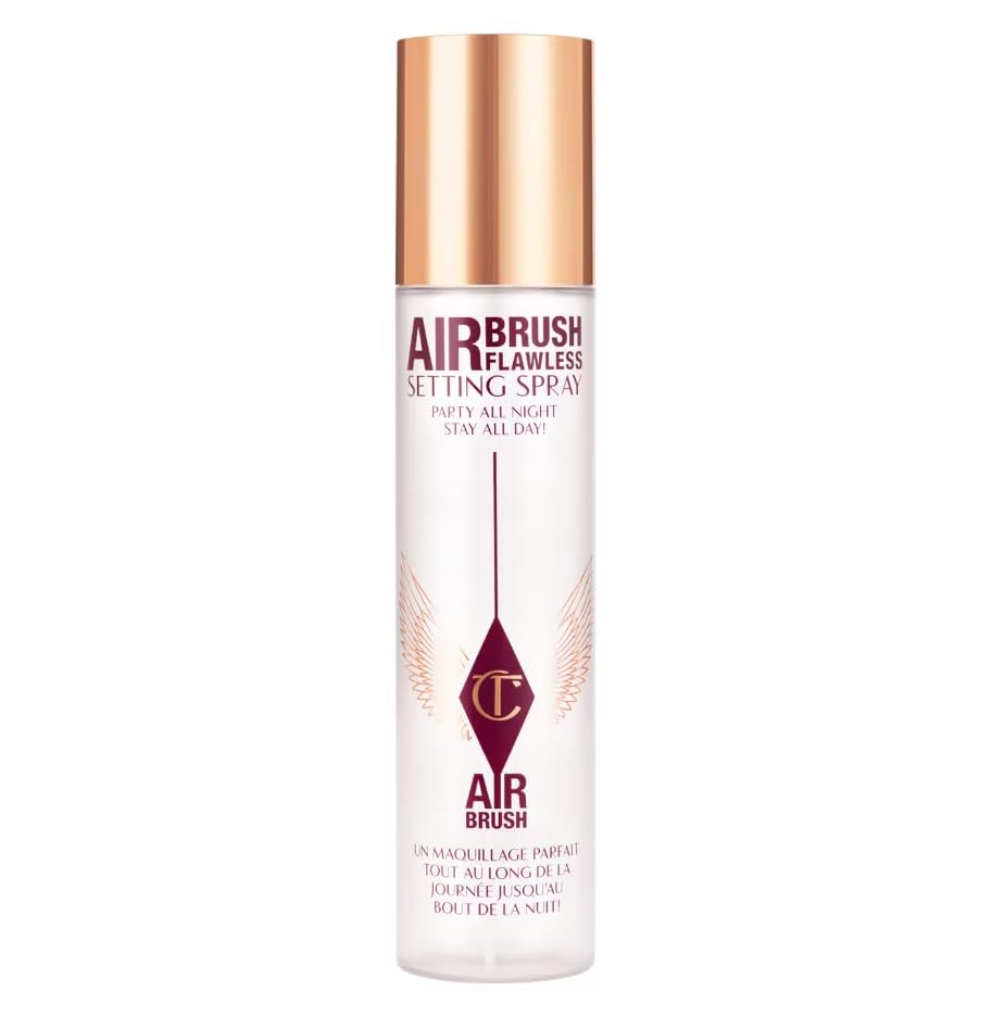 Charlotte Tilbury ORIGINAL | Spray Airbrush Flawless Setting | by BELLA (SETTING SPRAY 200 MILILITROS, TAMAÑO XL 1 unidad)