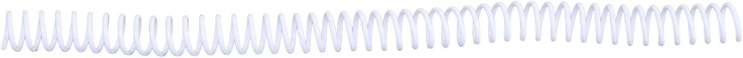 100PCS Premium PVC Binding Spiral 12.7mm 48 Teeth 4:1 Pitch Coil Binder 90 Sheet Capacity for Office Documents Projects Presentations Reports (White)