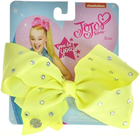 JoJo Girls Siwa Signature Collection Yellow w/Rhinestone Hair Bow