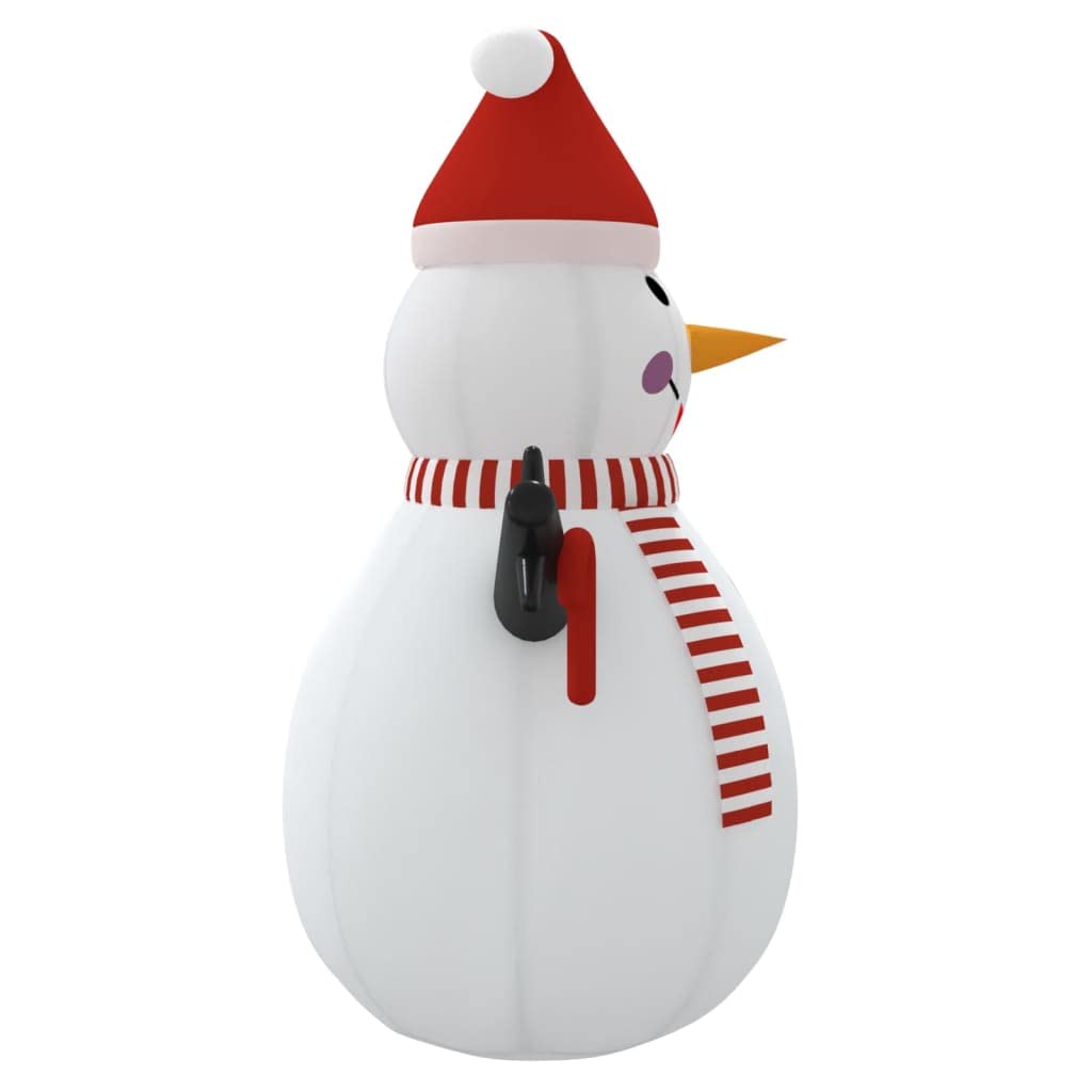 Aufblasbarer Schneemann mit LEDs, 300 cm Höhe, Oxford-Gewebe wetterfest, mit integrierter Weihnachtsbeleuchtung, Lichtschlauch und Timer, ideal für Garten
